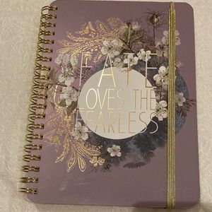 Fate Loves the Fearless Spiral notebook by Papaya Art